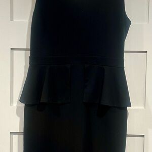 The Limited Black Midi Peplum Dress
